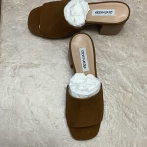 Steve Madden Brown Mules with Suede Finish Size 7
